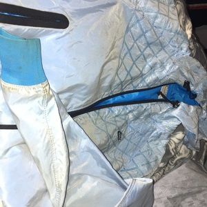 A blue nike windbreaker